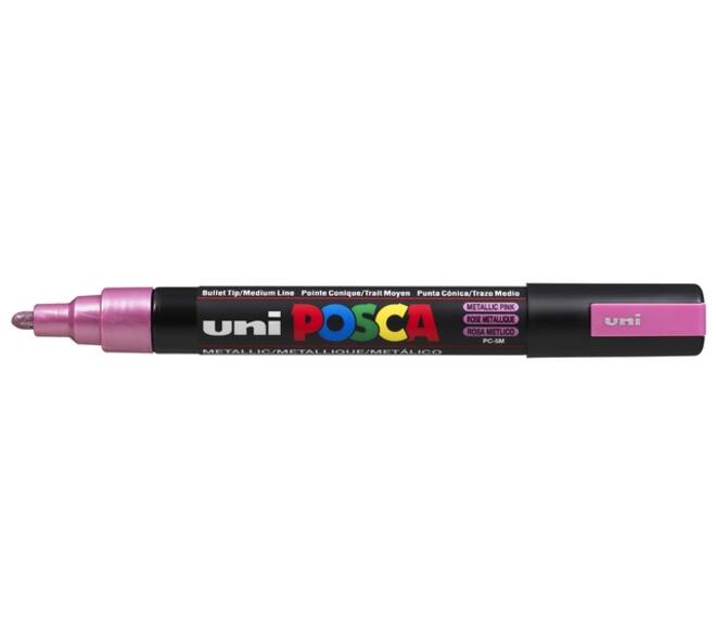 Paintmarker Uni POSCA PC5M medium metallic roze